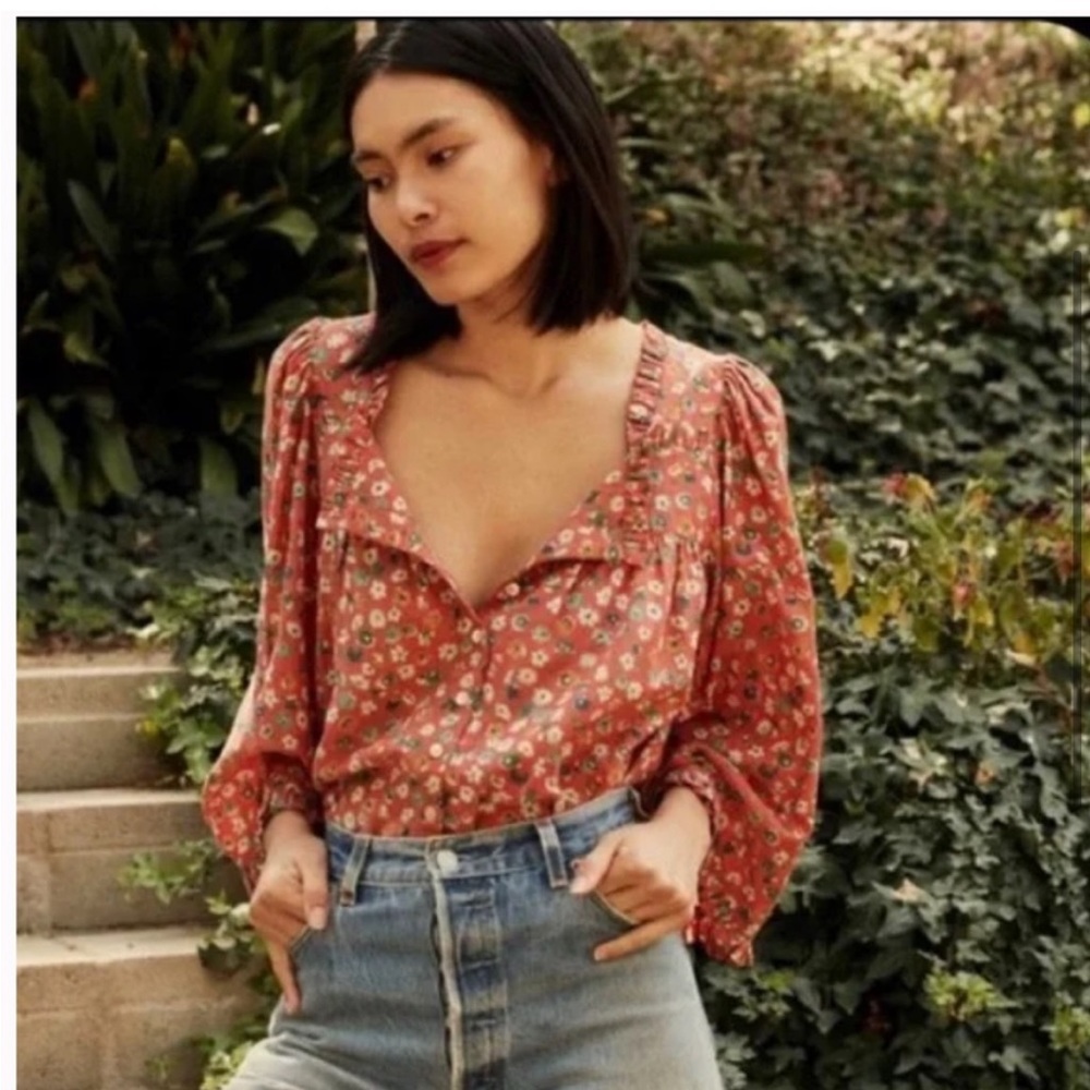 Doen Lunaria Top  Poppy Tasha Garden floral print